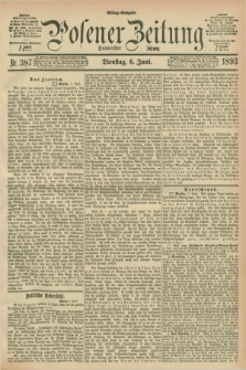 Posener Zeitung. Jg.100, Nr. 387 (6 Juni 1893) - Mittag=Ausgabe.