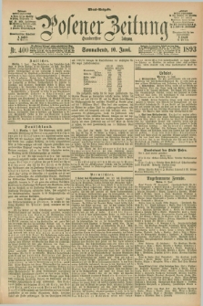 Posener Zeitung. Jg.100, Nr. 400 (10 Juni 1893) - Abend=Ausgabe.
