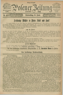 Posener Zeitung. Jg.100, Nr. 410 (15 Juni 1893) - Morgen=Ausgabe. + dod.