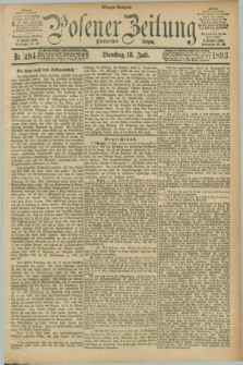 Posener Zeitung. Jg.100, Nr. 494 (18 Juli 1893) - Morgen=Ausgabe. + dod.