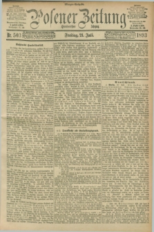 Posener Zeitung. Jg.100, Nr. 503 (21 Juli 1893) - Morgen=Ausgabe. + dod.