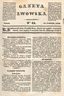 Gazeta Lwowska. 1846, nr 43