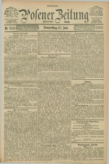 Posener Zeitung. Jg.100, Nr. 520 (27 Juli 1893) - Abend=Ausgabe.