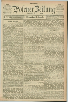 Posener Zeitung. Jg.100, Nr. 573 (17 August 1893) - Mittag=Ausgabe.