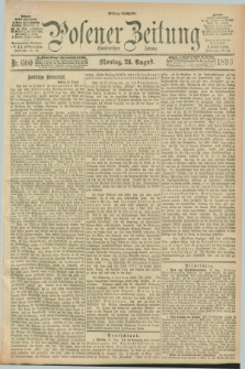 Posener Zeitung. Jg.100, Nr. 600 (28 August 1893) - Mittag=Ausgabe.