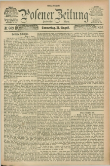 Posener Zeitung. Jg.100, Nr. 609 (31 August 1893) - Mittag=Ausgabe.