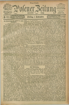 Posener Zeitung. Jg.100, Nr. 611 (1 September 1893) - Morgen=Ausgabe. + dod.