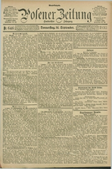 Posener Zeitung. Jg.100, Nr. 646 (14 September 1893) - Abend=Ausgabe.