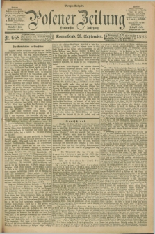 Posener Zeitung. Jg.100, Nr. 668 (23 September 1893) - Morgen=Ausgabe. + dod.
