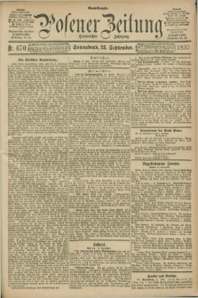 Posener Zeitung. Jg.100, Nr. 670 (23 September 1893) - Abend=Ausgabe.