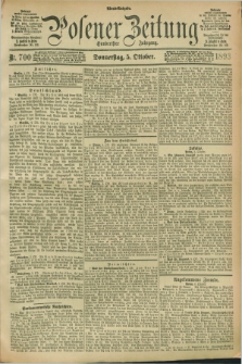 Posener Zeitung. Jg.100, Nr. 700 (5 Oktober 1893) - Abend=Ausgabe.