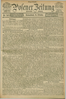 Posener Zeitung. Jg.100, Nr. 740 (21 Oktober 1893) - Morgen=Ausgabe. + dod.