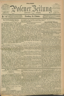 Posener Zeitung. Jg.100, Nr. 747 (24 Oktober 1893) - Mittag=Ausgabe.