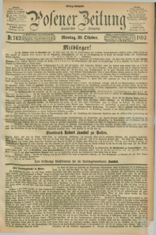 Posener Zeitung. Jg.100, Nr. 762 (30 Oktober 1893) - Mittag=Ausgabe.