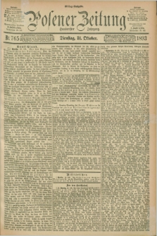 Posener Zeitung. Jg.100, Nr. 765 (31 Oktober 1893) - Mittag=Ausgabe.