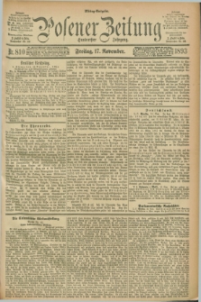 Posener Zeitung. Jg.100, Nr. 810 (17 November 1893) - Mittag=Ausgabe.