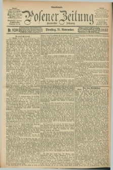 Posener Zeitung. Jg.100, Nr. 820 (21 November 1893) - Abend=Ausgabe.