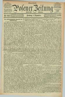 Posener Zeitung. Jg.100, Nr. 842 (1 Dezember 1893) - Morgen=Ausgabe. + dod.