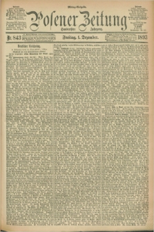 Posener Zeitung. Jg.100, Nr. 843 (1 Dezember 1893) - Mittag=Ausgabe.