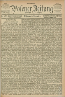 Posener Zeitung. Jg.100, Nr. 855 (6 Dezember 1893) - Mittag=Ausgabe.