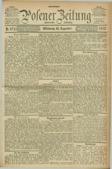 Posener Zeitung. Jg.100, Nr. 874 (13 Dezember 1893) - Abend=Ausgabe.