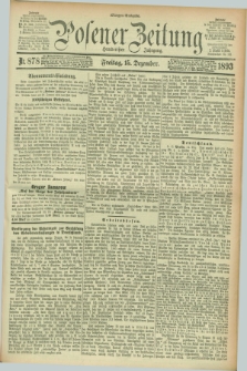 Posener Zeitung. Jg.100, Nr. 878 (15 Dezember 1893) - Morgen=Ausgabe. + dod.