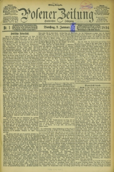 Posener Zeitung. Jg.101, Nr. 1 (2 Januar 1894) - Mittag=Ausgabe.