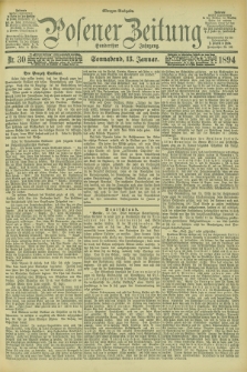 Posener Zeitung. Jg.101, Nr. 30 (13 Januar 1894) - Morgen=Ausgabe. + dod.