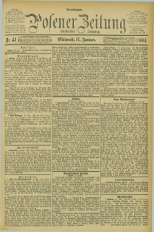 Posener Zeitung. Jg.101, Nr. 41 (17 Januar 1894) - Abend=Ausgabe.