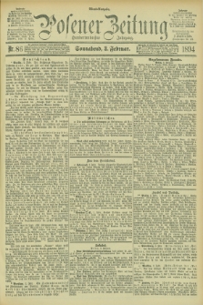 Posener Zeitung. Jg.101, Nr. 86 (3 Februar 1894) - Abend=Ausgabe.