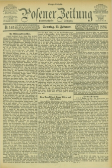 Posener Zeitung. Jg.101, Nr. 141 (25 Februar 1894) + dod.