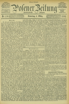 Posener Zeitung. Jg.101, Nr. 159 (4 März 1894) - Morgen=Ausgabe. + dod.