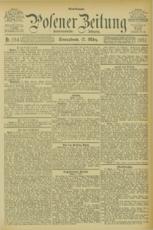 Posener Zeitung. Jg.101, Nr. 194 (17 März 1894)