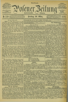 Posener Zeitung. Jg.101, Nr. 220 (30 März 1894) - Abend=Ausgabe.