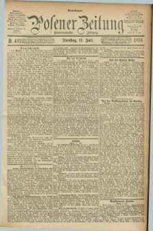 Posener Zeitung. Jg.101, Nr. 492 (17 Juli 1894) - Abend=Ausgabe.