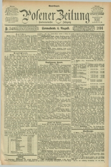 Posener Zeitung. Jg.101, Nr. 540 (4 August 1894) - Abend=Ausgabe.