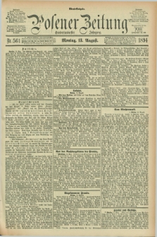 Posener Zeitung. Jg.101, Nr. 561 (13 August 1894) - Abend=Ausgabe.