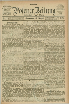 Posener Zeitung. Jg.101, Nr. 575 (18 August 1894) - Mittag=Ausgabe.