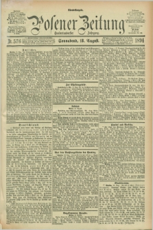 Posener Zeitung. Jg.101, Nr. 576 (18 August 1894) - Abend=Ausgabe.