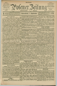 Posener Zeitung. Jg.101, Nr. 612 (1 September 1894) - Abend=Ausgabe.
