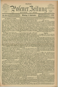Posener Zeitung. Jg.101, Nr. 614 (3 September 1894) - Mittag=Ausgabe.
