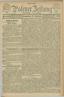 Posener Zeitung. Jg.101, Nr. 682 (29 September 1894) - Morgen=Ausgabe. + dod.