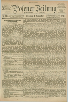 Posener Zeitung. Jg.101, Nr. 775 (4 November 1894) - Morgen=Ausgabe. + dod.