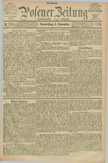 Posener Zeitung. Jg.101, Nr. 785 (8 November 1894) - Mittag=Ausgabe.