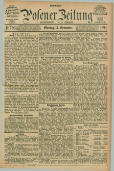 Posener Zeitung. Jg.101, Nr. 795 (12 November 1894) - Abend=Ausgabe.