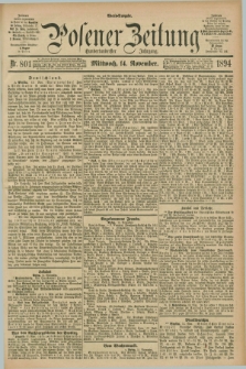 Posener Zeitung. Jg.101, Nr. 801 (14 November 1894) - Abend=Ausgabe.