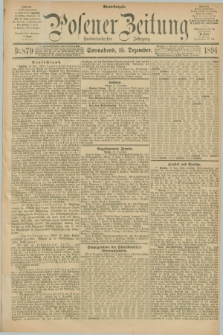 Posener Zeitung. Jg.101, Nr. 879 (15 Dezember 1894) - Abend=Ausgabe.