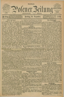 Posener Zeitung. Jg.101, Nr. 894 (21 Dezember 1894) - Abend=Ausgabe.