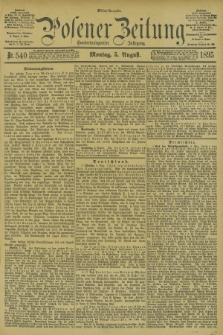 Posener Zeitung. Jg.102, Nr. 540 (5 August 1895) - Mittag=Ausgabe.
