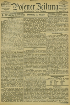 Posener Zeitung. Jg.102, Nr. 565 (14 August 1895) - Abend=Ausgabe.